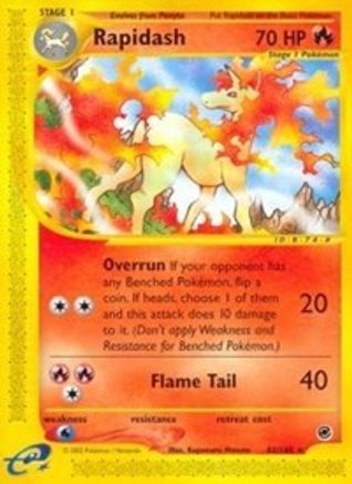 Rapidash (62) - Reverse Holofoil Expedition - Rare