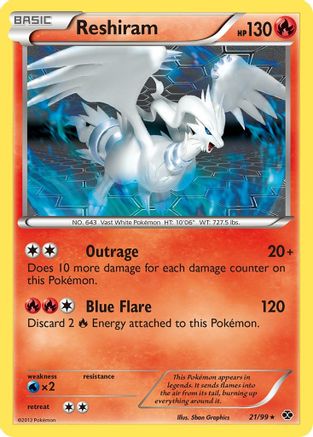 Reshiram Next Destinies - Rare