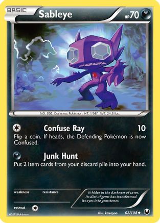Sableye 062 - Reverse Holofoil Dark Explorers - Uncommon