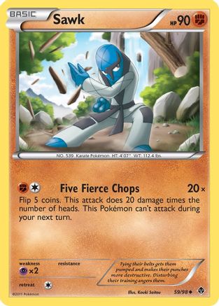 Sawk - Reverse Holofoil Emerging Powers - Uncommon