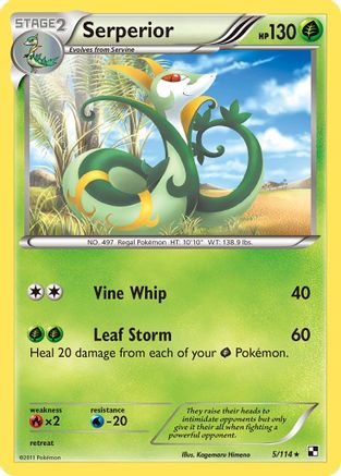 Serperior (5) - Holofoil Black and White - Holo Rare