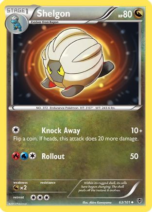 Shelgon - Reverse Holofoil Plasma Blast - Uncommon