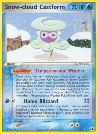 Snow-cloud Castform Delta Species - Rare