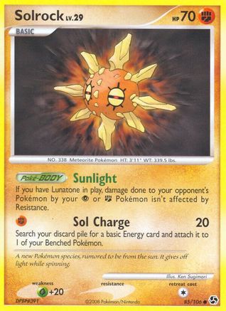 Solrock - Reverse Holofoil Great Encounters - Common