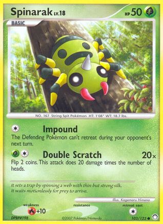 Spinarak - Reverse Holofoil Mysterious Treasures - Common