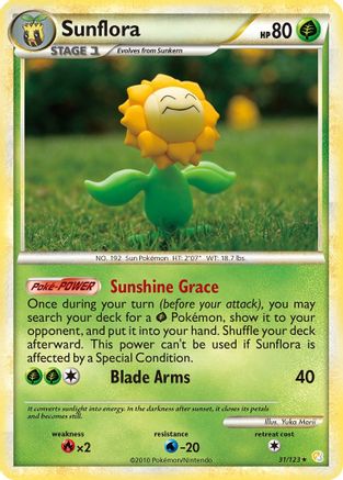 Sunflora HeartGold SoulSilver - Rare
