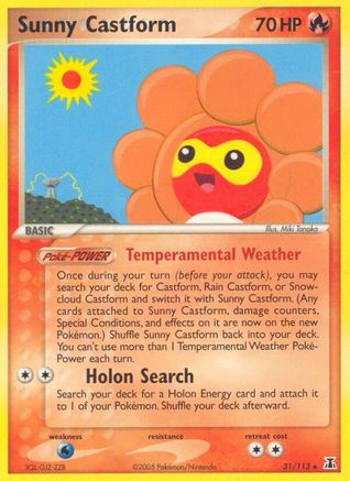 Sunny Castform - Reverse Holofoil Delta Species - Rare