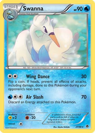 Swanna - Reverse Holofoil Emerging Powers - Rare