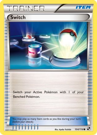 Switch 104 - Reverse Holofoil Black and White - Common