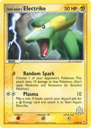 Team Aqua's Electrike - 27/95/95 Team Magma vs Team Aqua - Uncommon