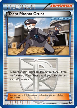 Team Plasma Grunt (Team Plasma)/135 - Reverse Holofoil Plasma Storm - Uncommon