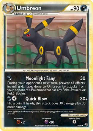 Umbreon 010 - Reverse Holofoil Undaunted - Holo Rare