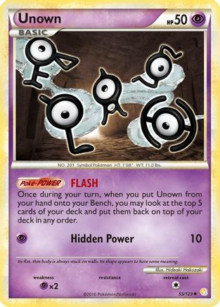 Unown (55) - Reverse Holofoil HeartGold SoulSilver - Uncommon