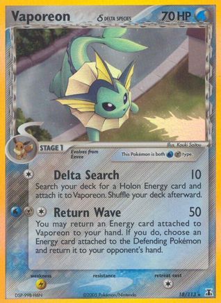 Vaporeon (Delta Species) - Holofoil Delta Species - Holo Rare
