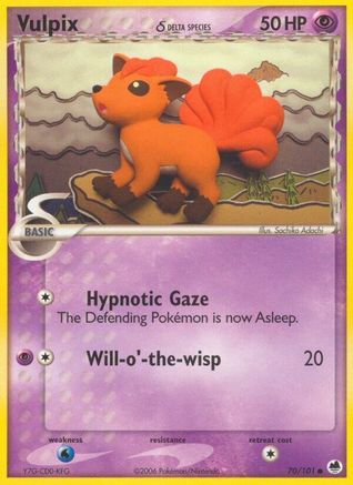 Vulpix (Delta Species) 070 - Reverse Holofoil Dragon Frontiers - Common