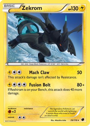 Zekrom - Reverse Holofoil Plasma Freeze - Holo Rare