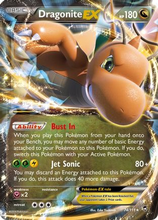 Dragonite EX 074/111 - Holofoil XY Furious Fists - Ultra Rare