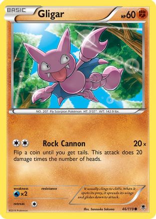 Gligar - Reverse Holofoil XY Phantom Forces - Common