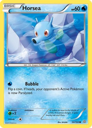 Horsea - Reverse Holofoil XY Primal Clash - Common