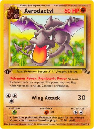 Aerodactyl (16) 016/62  - Unlimited Fossil - Rare