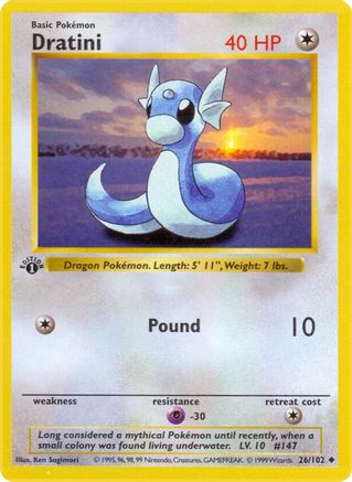 Dratini 026  - Unlimited Base Set Shadowless - Uncommon