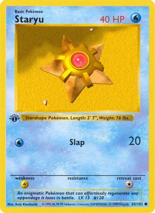Staryu 065  - Unlimited Base Set Shadowless - Common