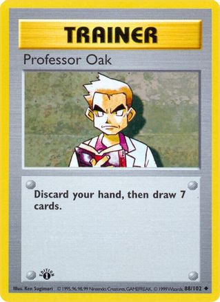 Professor Oak 088  - Unlimited Base Set Shadowless - Uncommon