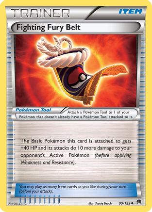 Fighting Fury Belt 099  - Reverse Holofoil XY  BREAKpoint - Uncommon
