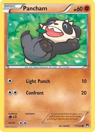 Pancham 071/122  - Reverse Holofoil XY  BREAKpoint - Common