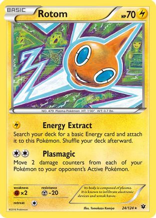 Rotom 024/124  - Reverse Holofoil XY  Fates Collide - Rare
