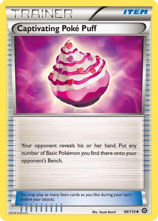 Captivating Poke Puff 099/114  - Reverse Holofoil XY  Steam Siege - Uncommon