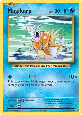 Magikarp 033/108  - Reverse Holofoil XY  Evolutions - Common