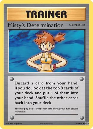 Misty's Determination 080/108  - Reverse Holofoil XY  Evolutions - Uncommon
