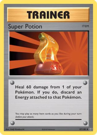Super Potion 087/108  - Reverse Holofoil XY  Evolutions - Uncommon