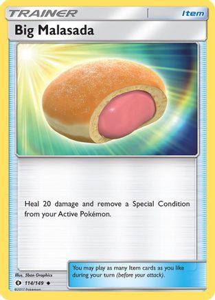 Big Malasada 114/149  - Reverse Holofoil SM Base Set - Uncommon