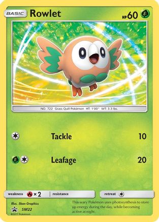 Rowlet SM22  - Holofoil SM Promos - Promo