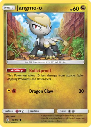 Jangmo-o 098/145  - Reverse Holofoil SM  Guardians Rising - Common