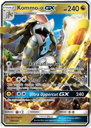 Kommo-o GX 100/145  - Holofoil SM  Guardians Rising - Ultra Rare