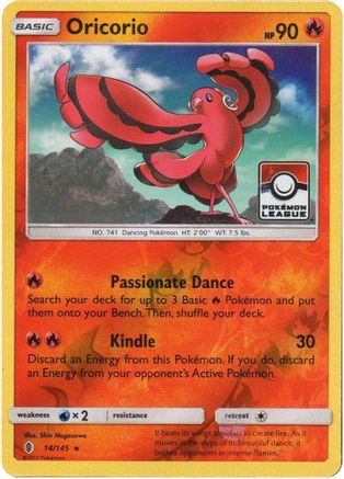 Oricorio 014/145  - Reverse Holofoil League & Championship Cards - Promo