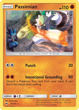 Passimian  - Reverse Holofoil SM  Burning Shadows - Rare