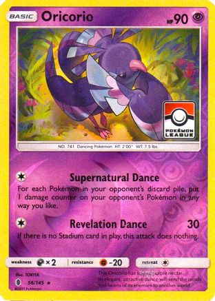 Oricorio 056/145  - Reverse Holofoil League & Championship Cards - Promo