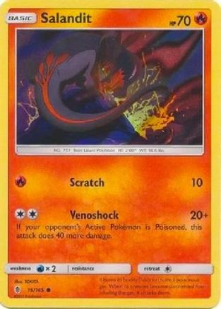 Salandit 015/145  - Holofoil League & Championship Cards - Promo
