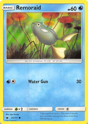 Remoraid 022  - Reverse Holofoil SM  Crimson Invasion - Common