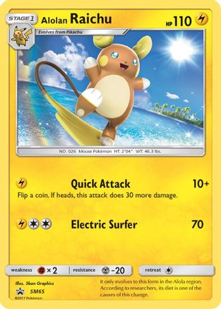 Alolan Raichu SM65  - Holofoil SM Promos - Promo