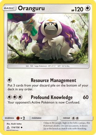 Oranguru 114/156  - Reverse Holofoil SM  Ultra Prism - Uncommon