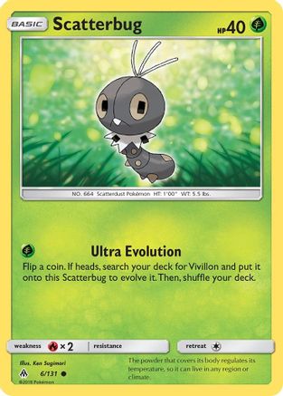 Scatterbug (6) 006  - Reverse Holofoil SM  Forbidden Light - Common