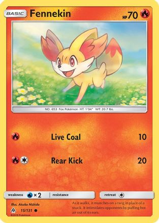 Fennekin (15) (15) 015/131  SM  Forbidden Light - Common