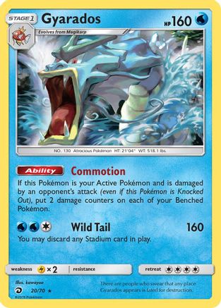 Gyarados 020/70  - Holofoil Dragon Majesty - Holo Rare