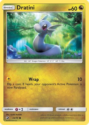 Dratini (34) (34) 034  - Reverse Holofoil Dragon Majesty - Common