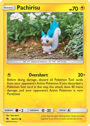 Pachirisu 080/214  - Reverse Holofoil SM  Lost Thunder - Common